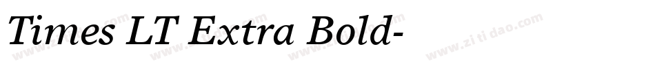 Times LT Extra Bold字体转换